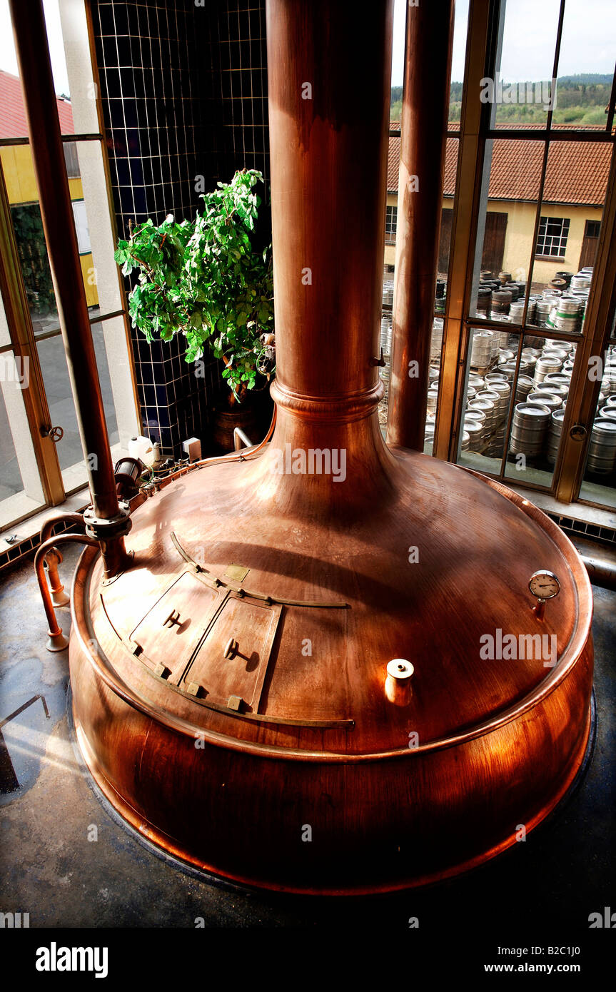 Copper kettle at a brewery, Schnaittach, Middle Franconia, Bavaria