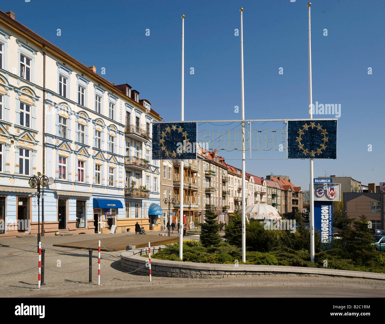 Slubice, border town of Frankfurt/Oder, Poland, Europe Stock Photo