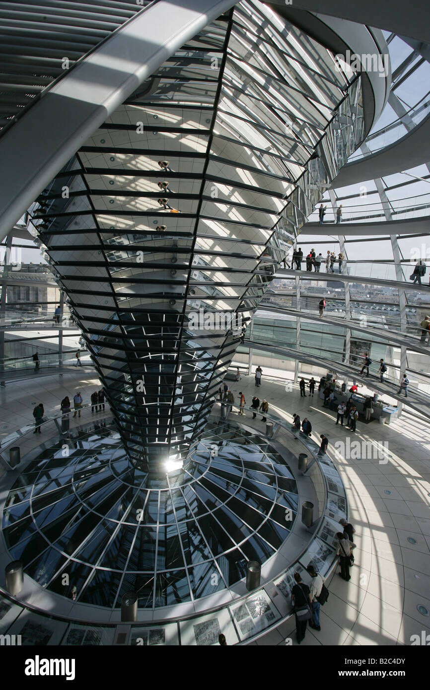 Reichstag dome, Regierungsviertel, Berlin, Germany, Europe Stock Photo