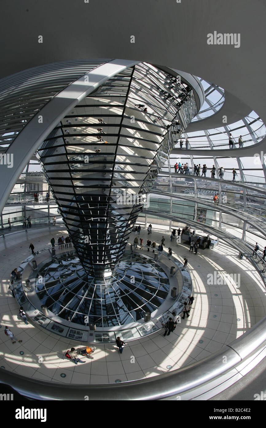 Reichstag dome, Regierungsviertel, Berlin, Germany, Europe Stock Photo