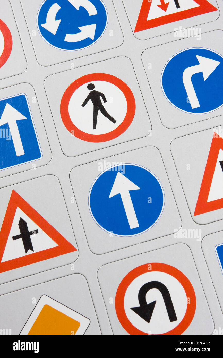 Traffic signs symbols on road hires stock photography and images Alamy