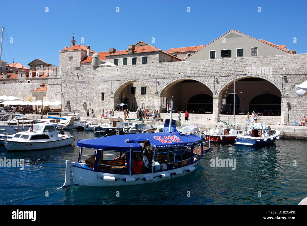 Boats at moorings in Dubrovnik Port,Croatia Stock Photo Alamy