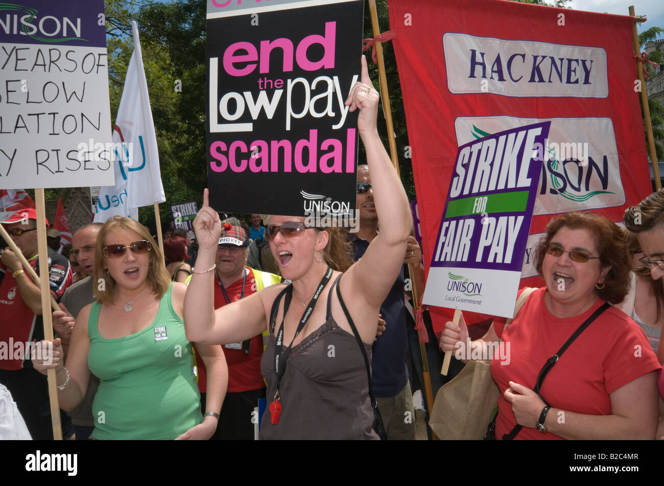 Striking Local Government Workers March In London Women With Unison 