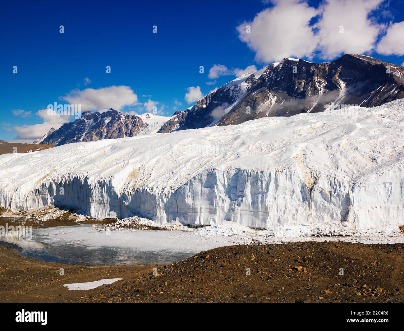 Canada Glacier in Taylor Valley, Dry Valleys, Antarctica Stock Photo