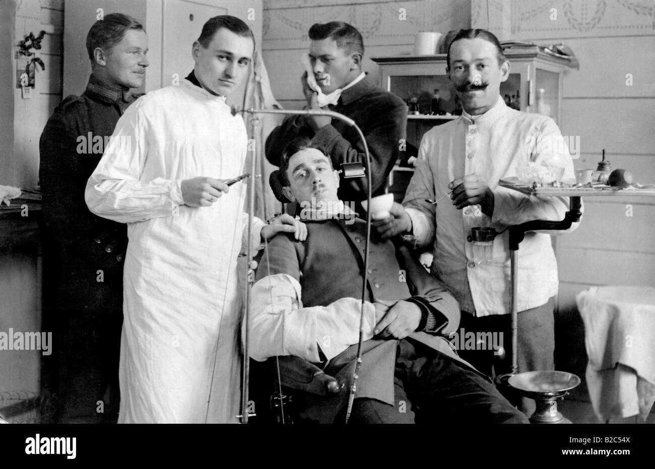 Dentist, historical photo, circa 1910 Stock Photo