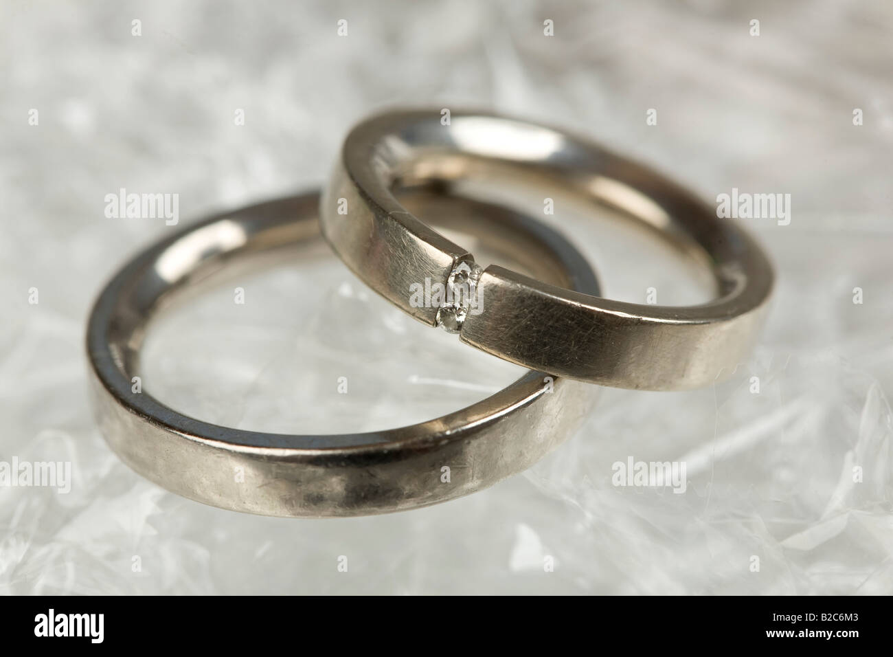 Engagement rings, wedding rings Stock Photo