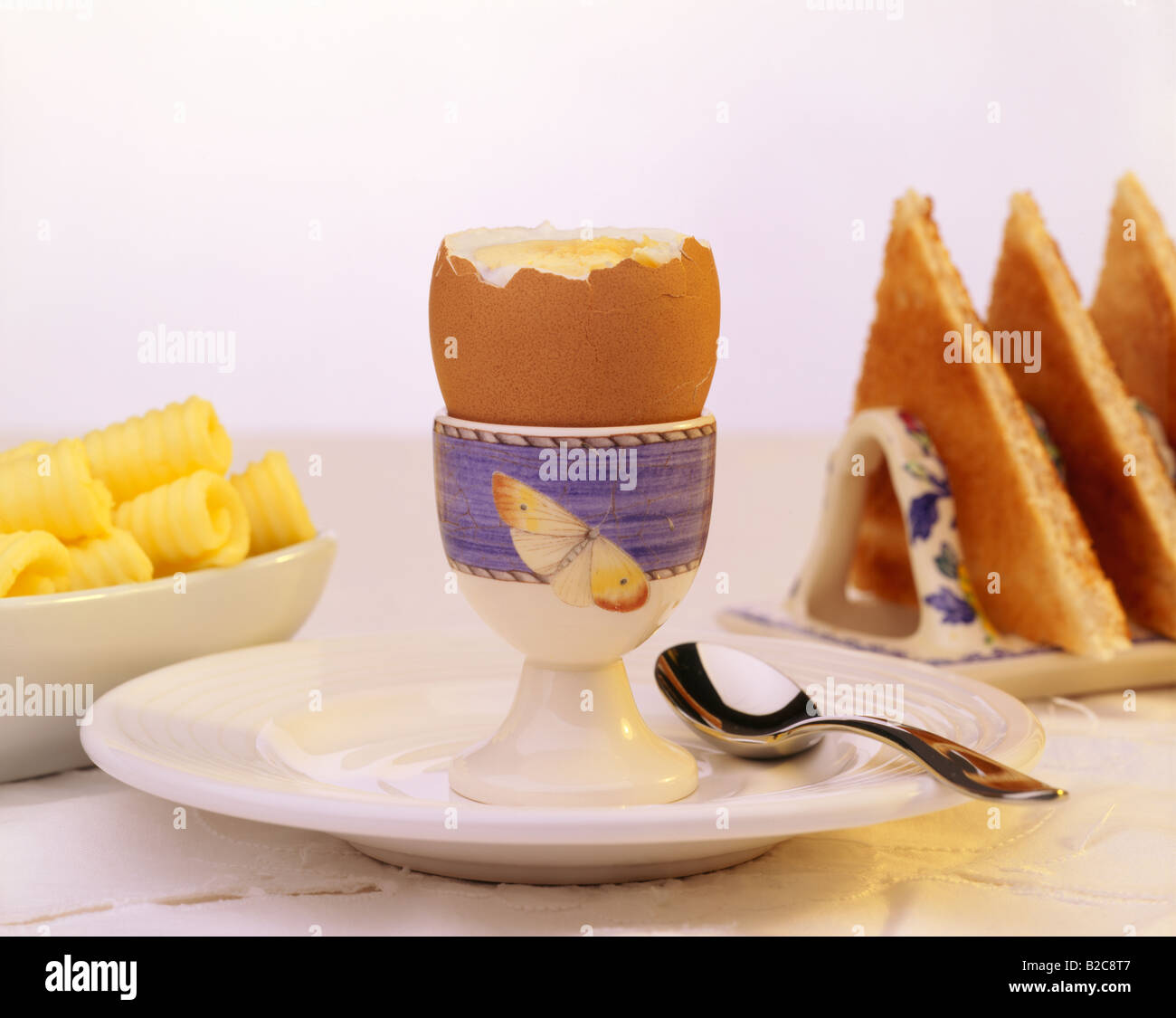 boiled egg breakfast Stock Photo - Alamy