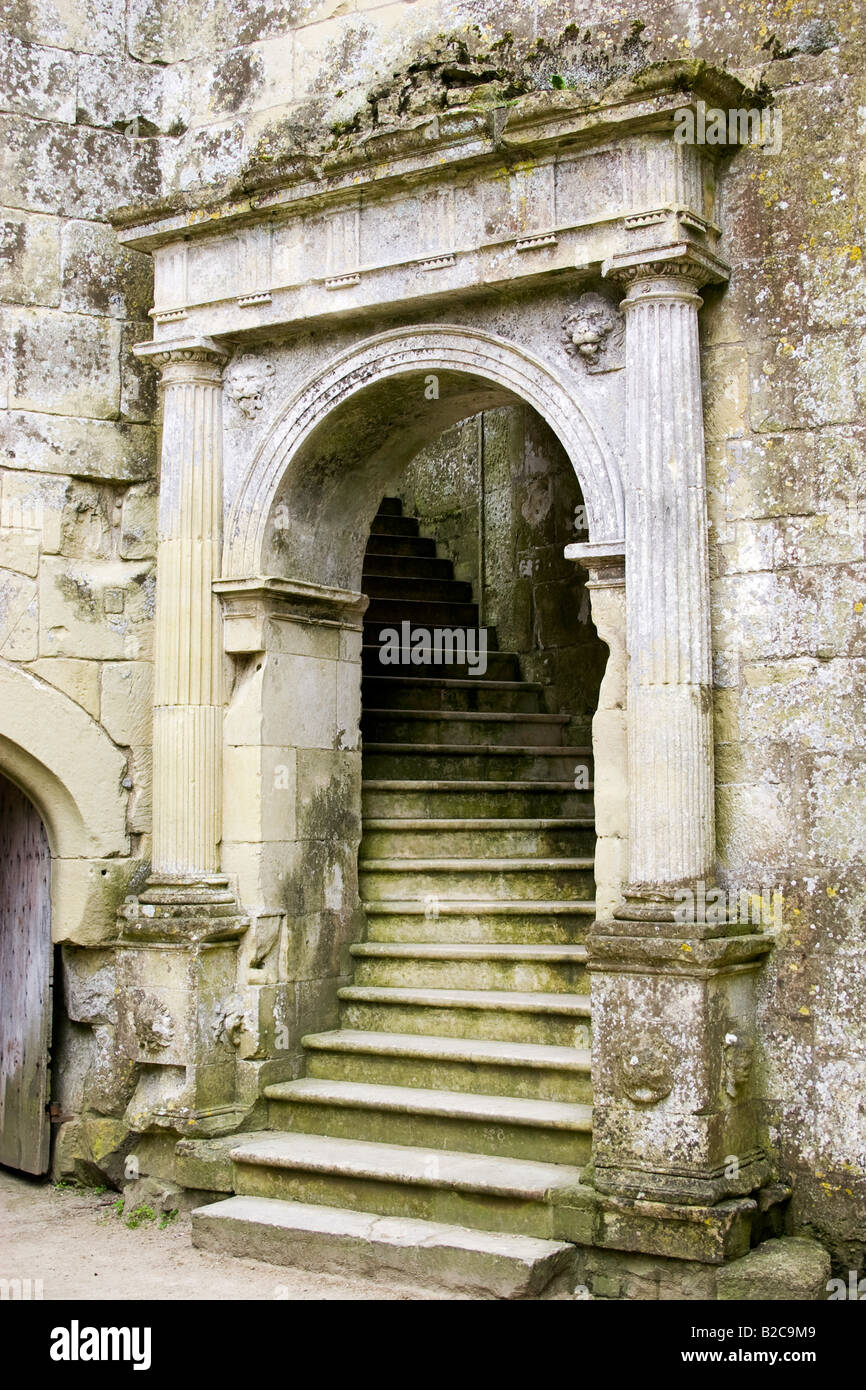Doorway of an old ruined castle Stock Photo