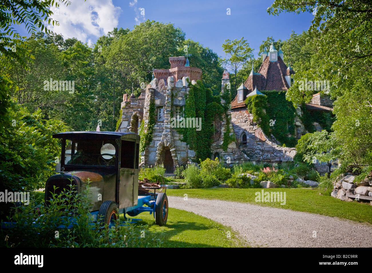 The eccentric Wing's Castle near Millbrook New York State Stock Photo