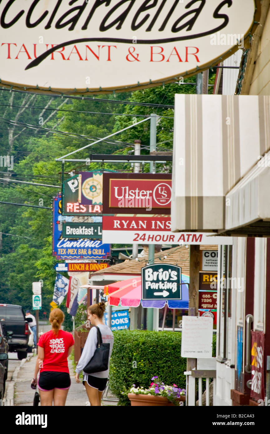 Main Street business District Phoenicia New York State Stock Photo Alamy