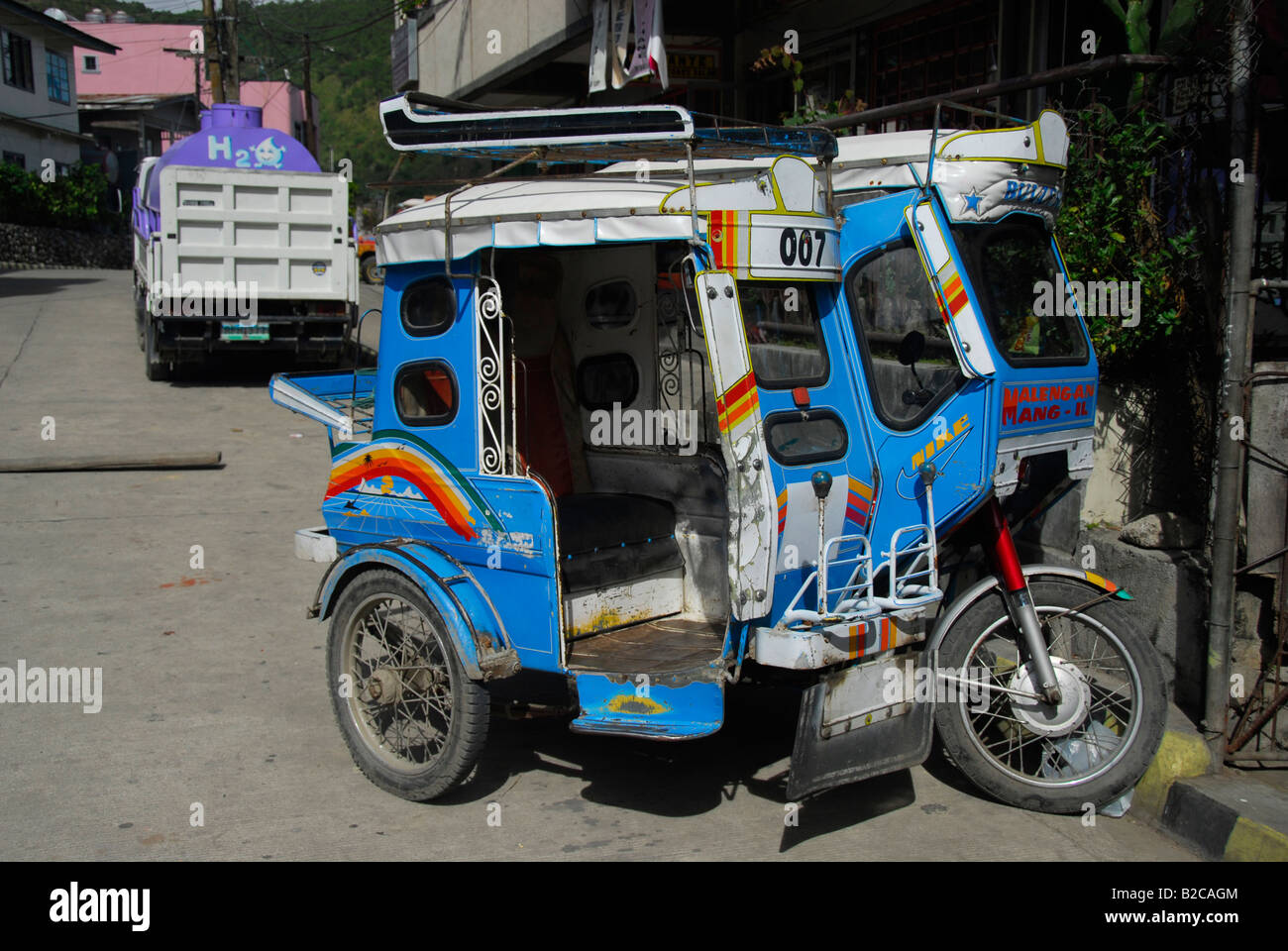 Parking tricycle in Bontoc, North Luzon, Philippines, Southeast Asia