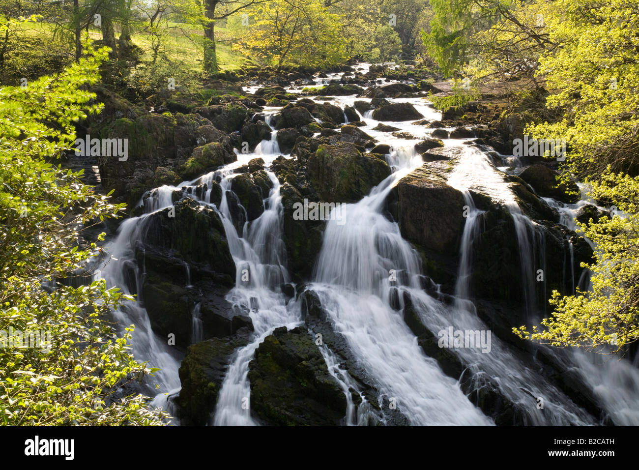 Swallow Falls - Snowdonia - North Wales Stock Photo