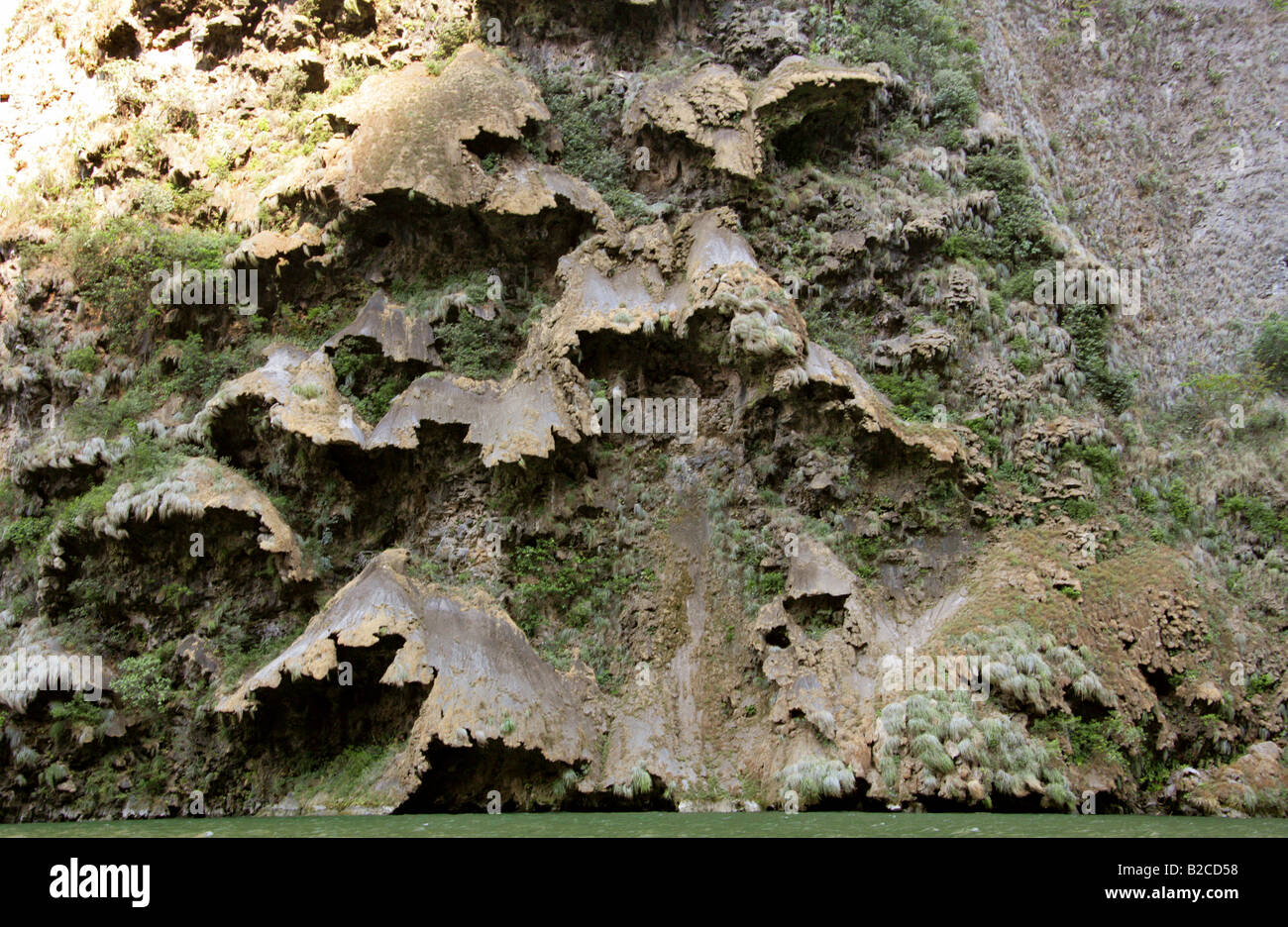 Christmas Tree Falls, Sumidero Canyon and Grijalva River, Chiapas State Christmas Tree Falls