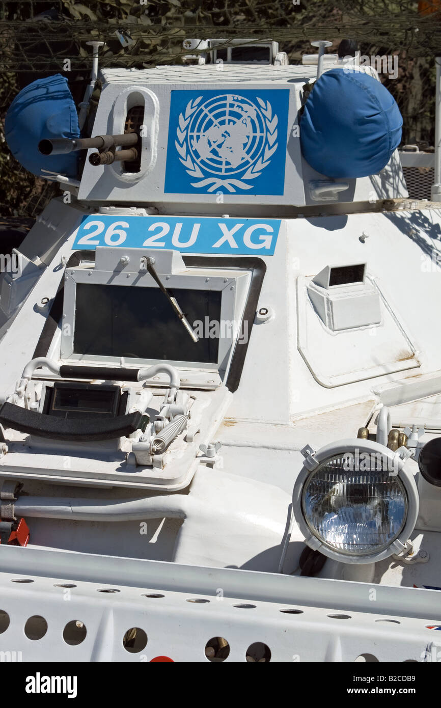 United Nations Armoured Scout Car Stock Photo