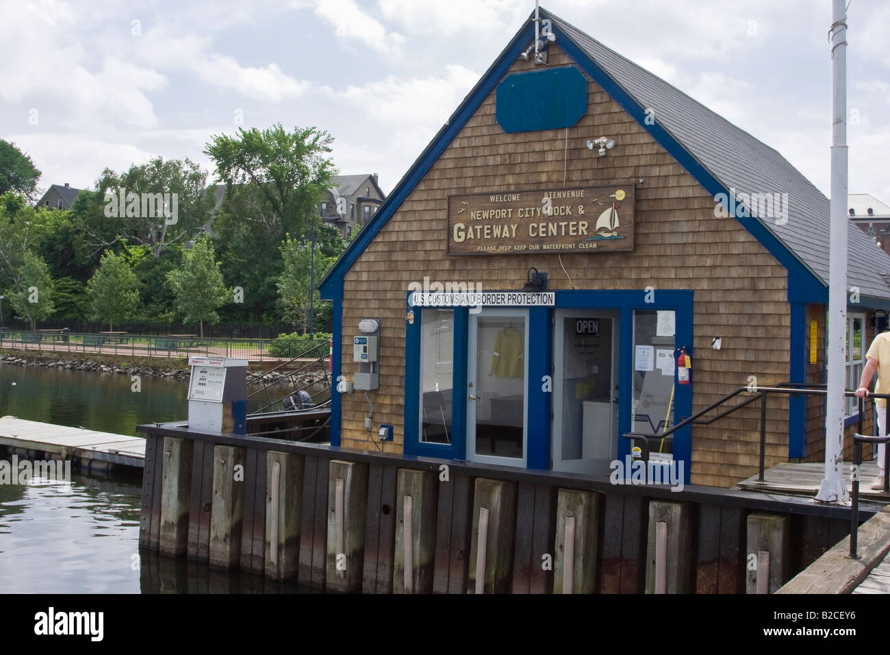 US Customs Office at the City Dock in Newport Vermont, on the Canadian