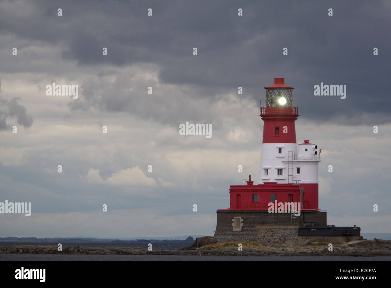 Longstone lighthouse in the Farne Islands Northumberland UK Stock Photo
