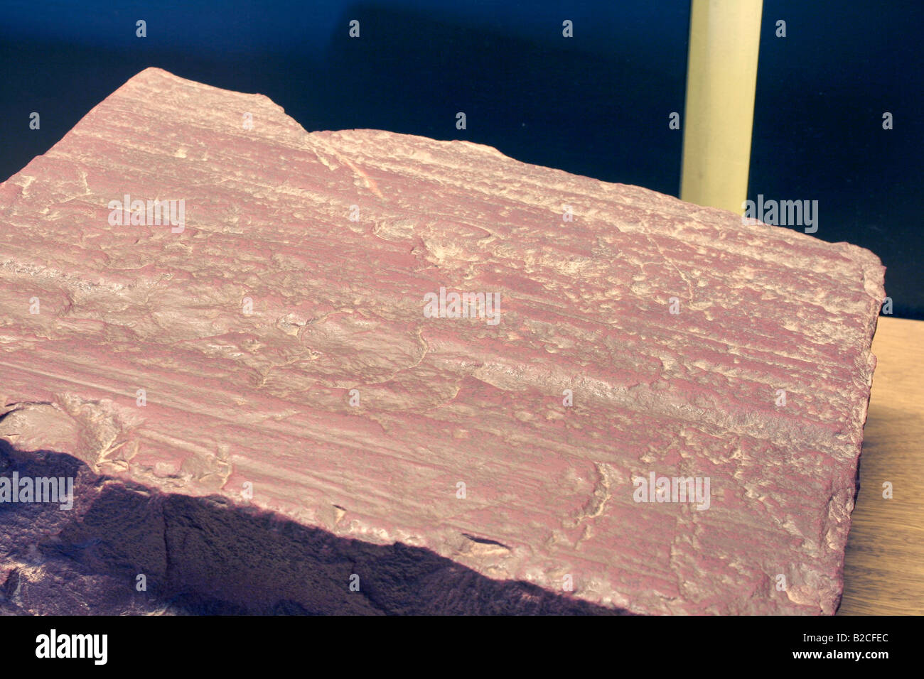 Glacial striations on quartzite, Pipestone National Monument - Pipestone, Minnesota Stock Photo