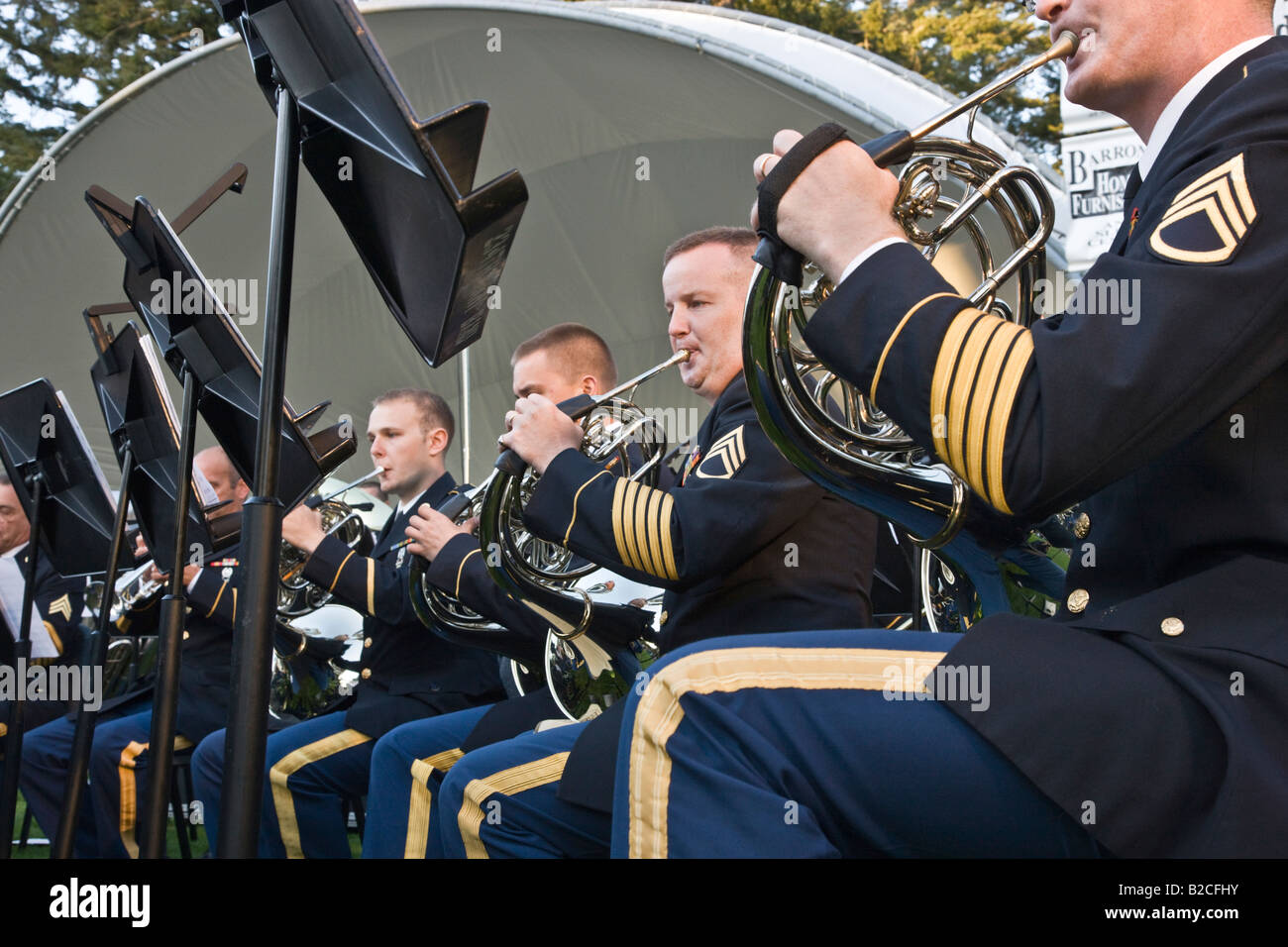 Oregon Army National Guard Band. Stock Photo