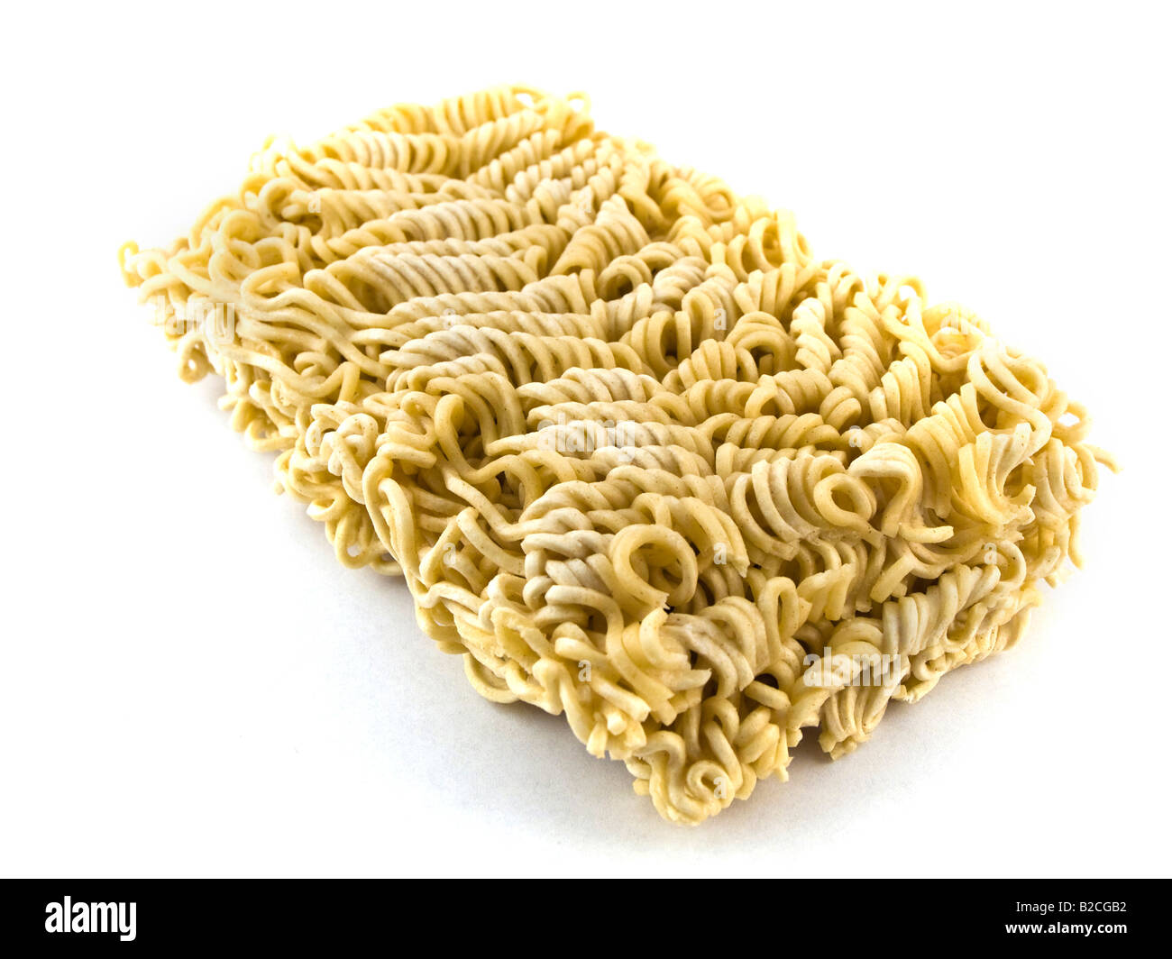 Dried Egg Noodles on White Background Stock Photo Alamy
