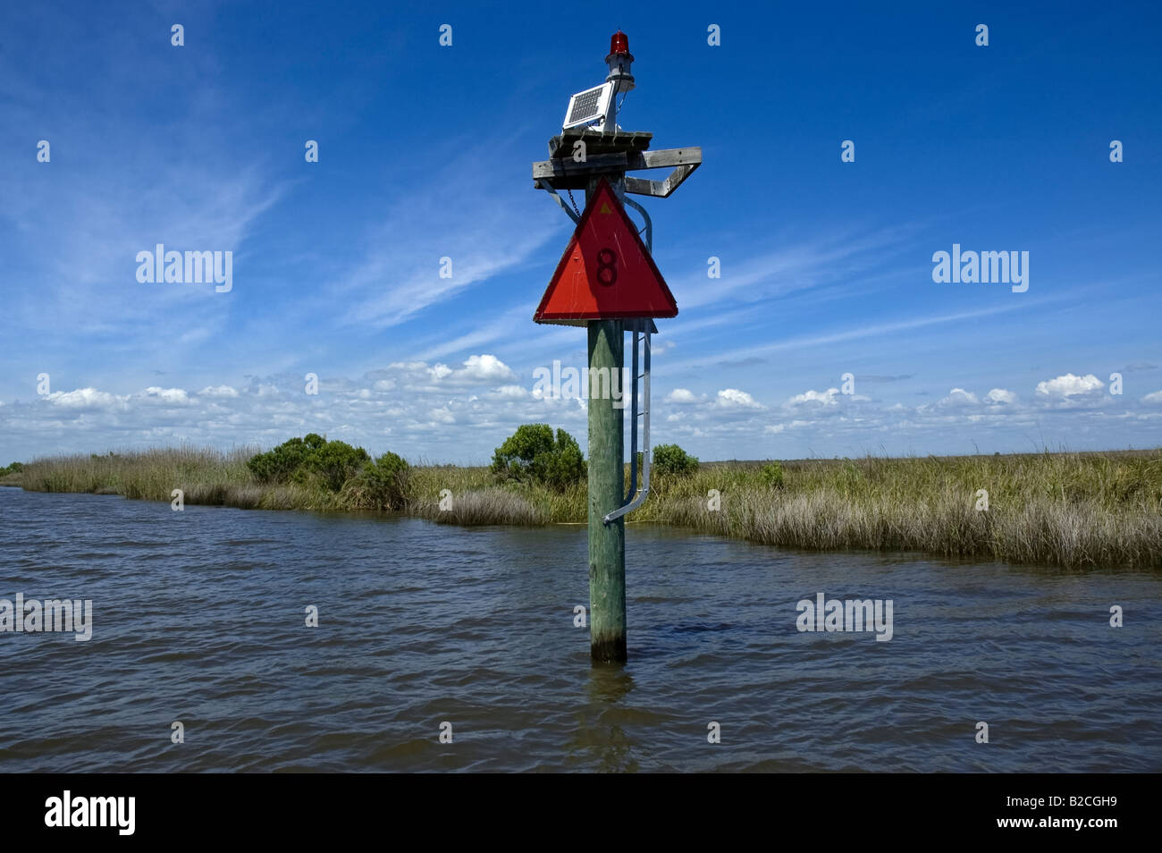 channel marker in Apalachicola River Apalachicola Florida Stock Photo Alamy
