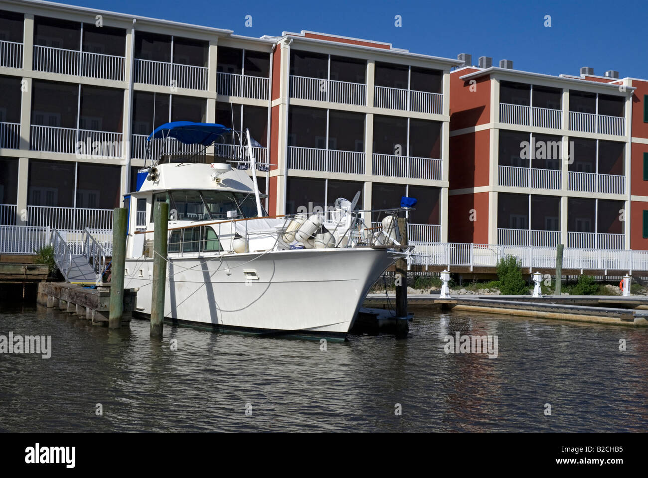 Hotel Marina along Scipio Creek Apalachicola Florida Stock Photo Alamy