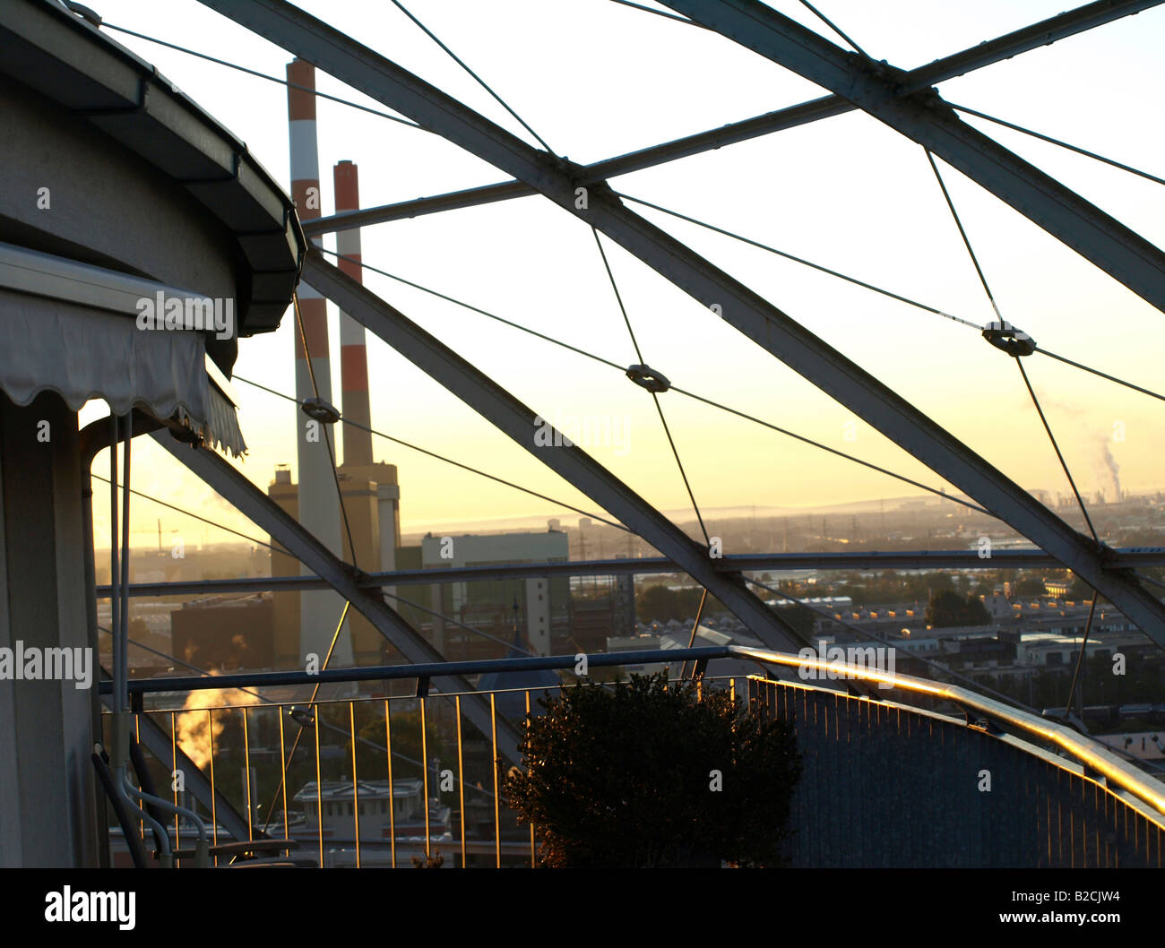 modern architecture in industrial area, terrace Stock Photo Alamy