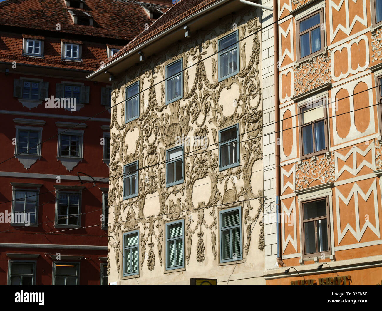 Graz, old city center, main square Stock Photo