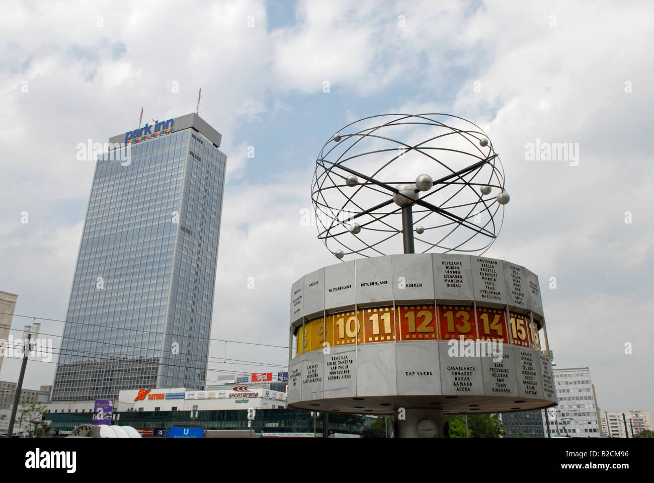 Berlin, World Clock, Alexander square Stock Photo Alamy