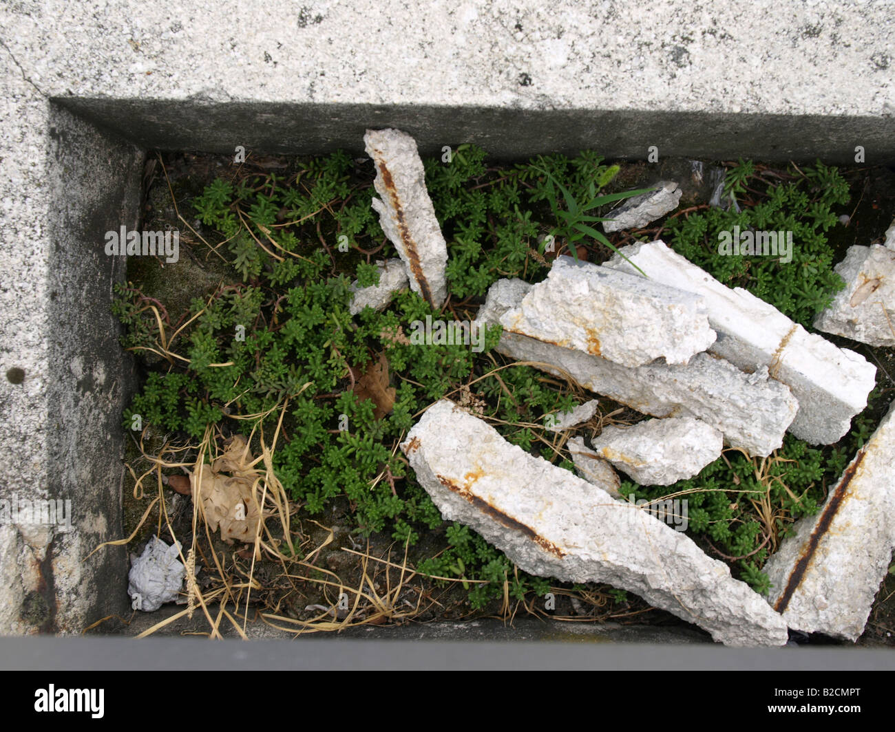 crumbled concrete Stock Photo