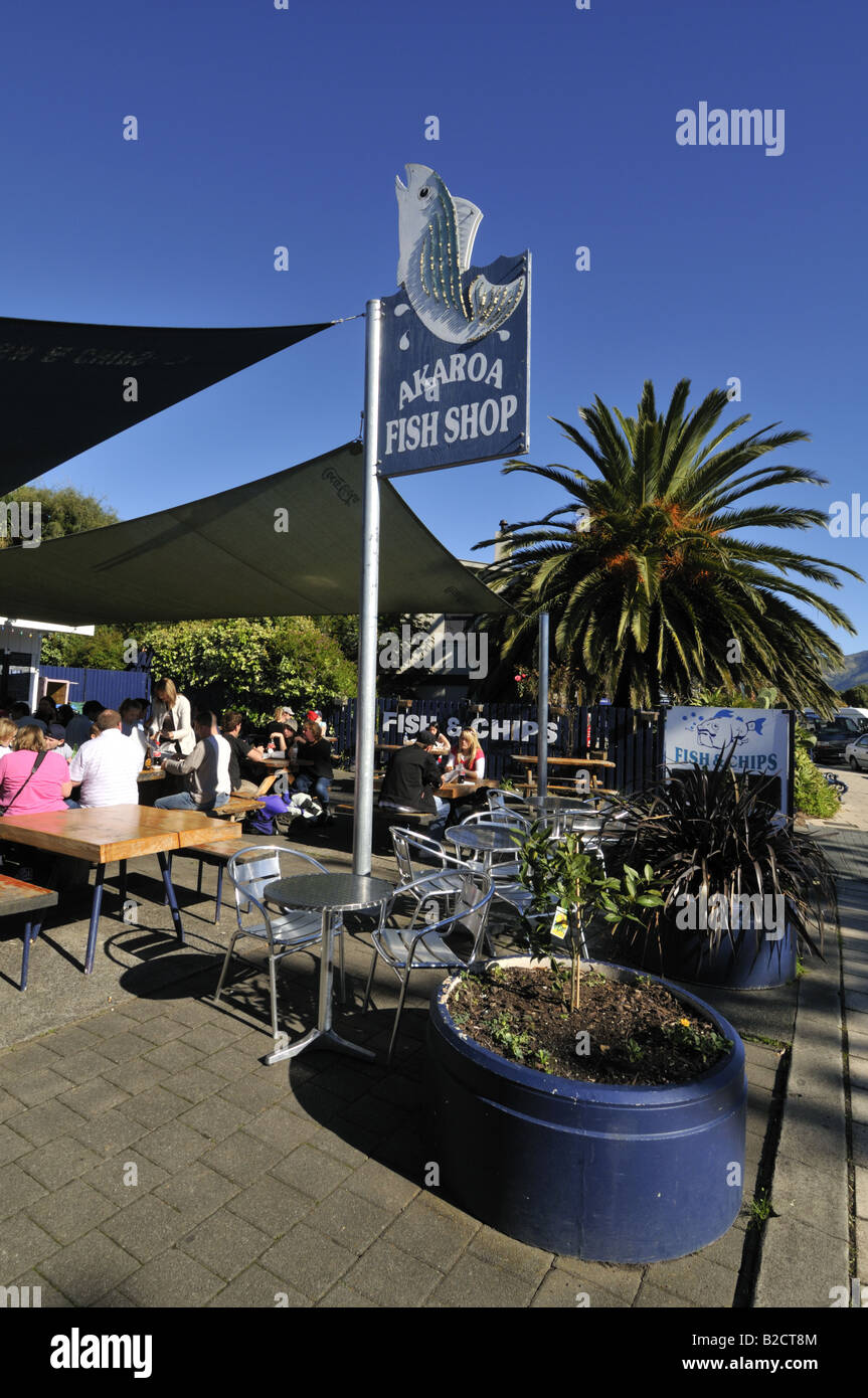 Akaroa Fish Shop, New Zealand Stock Photo Alamy