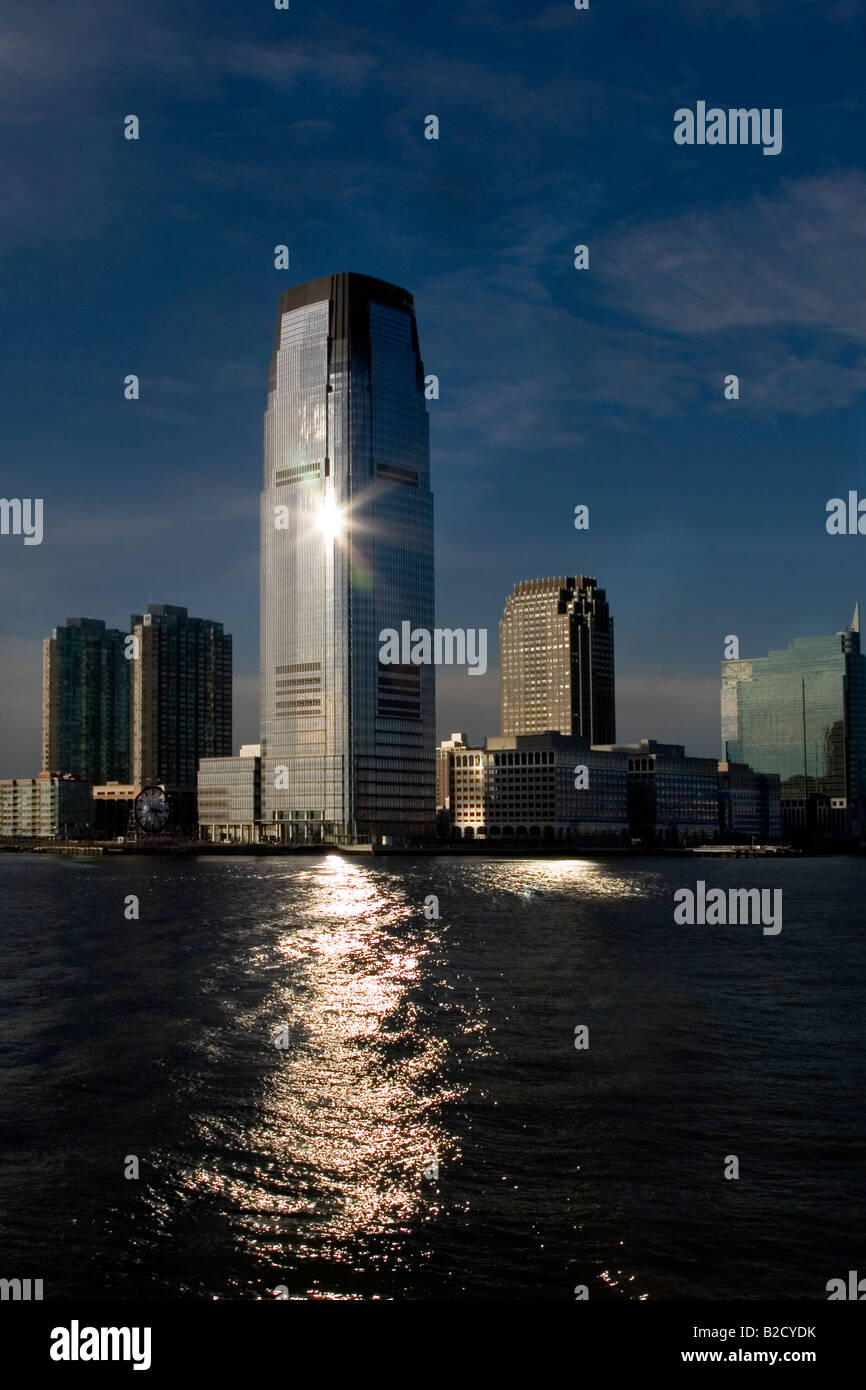 Winter sunlight on Goldman Sachs Building, Jersey City Stock Photo