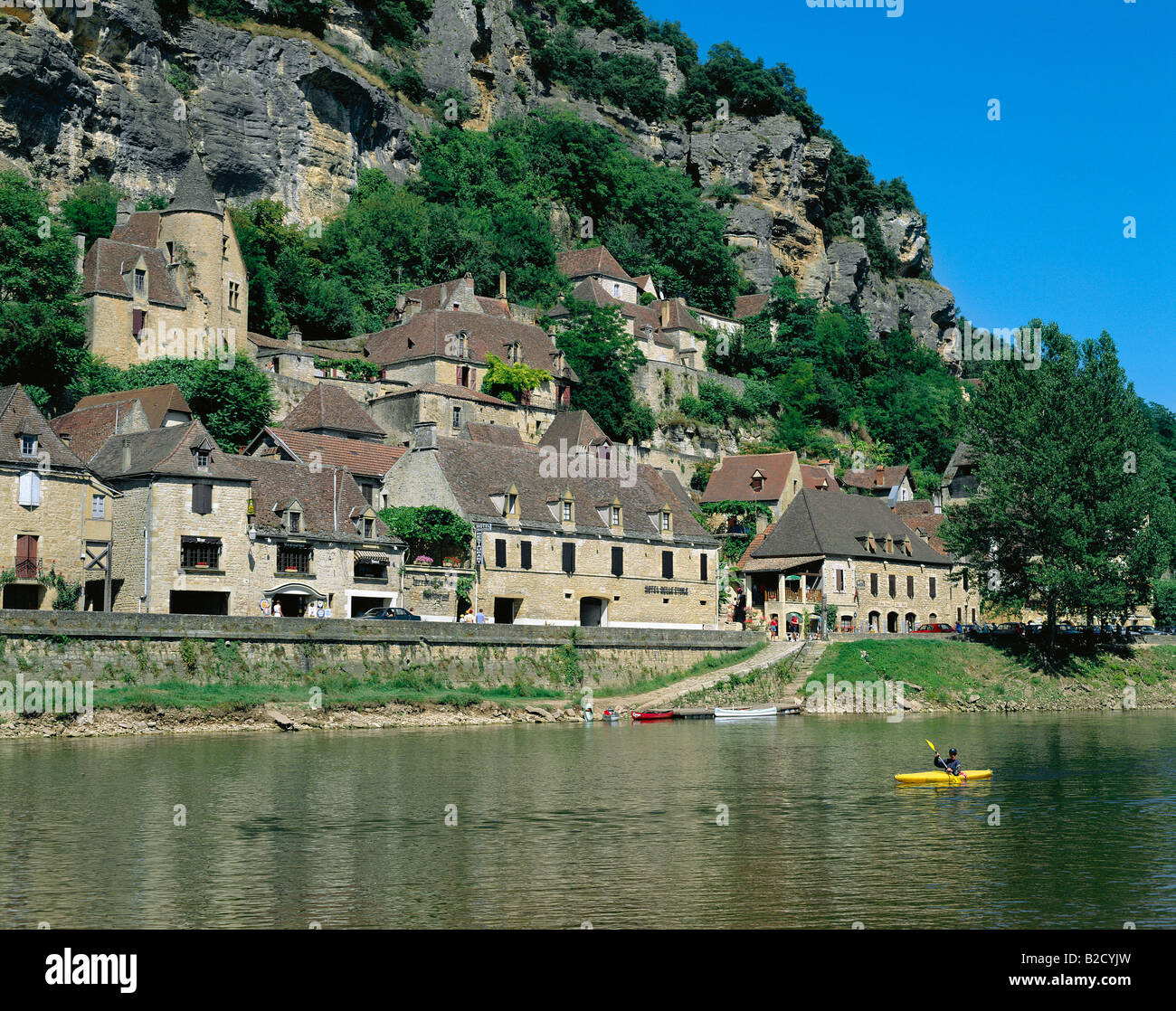 Riverside village France, The Dordogne Stock Photo Alamy