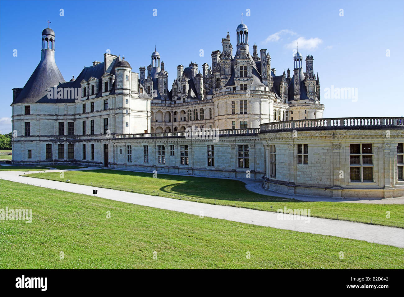 Chateau de Chambord, side view Stock Photo