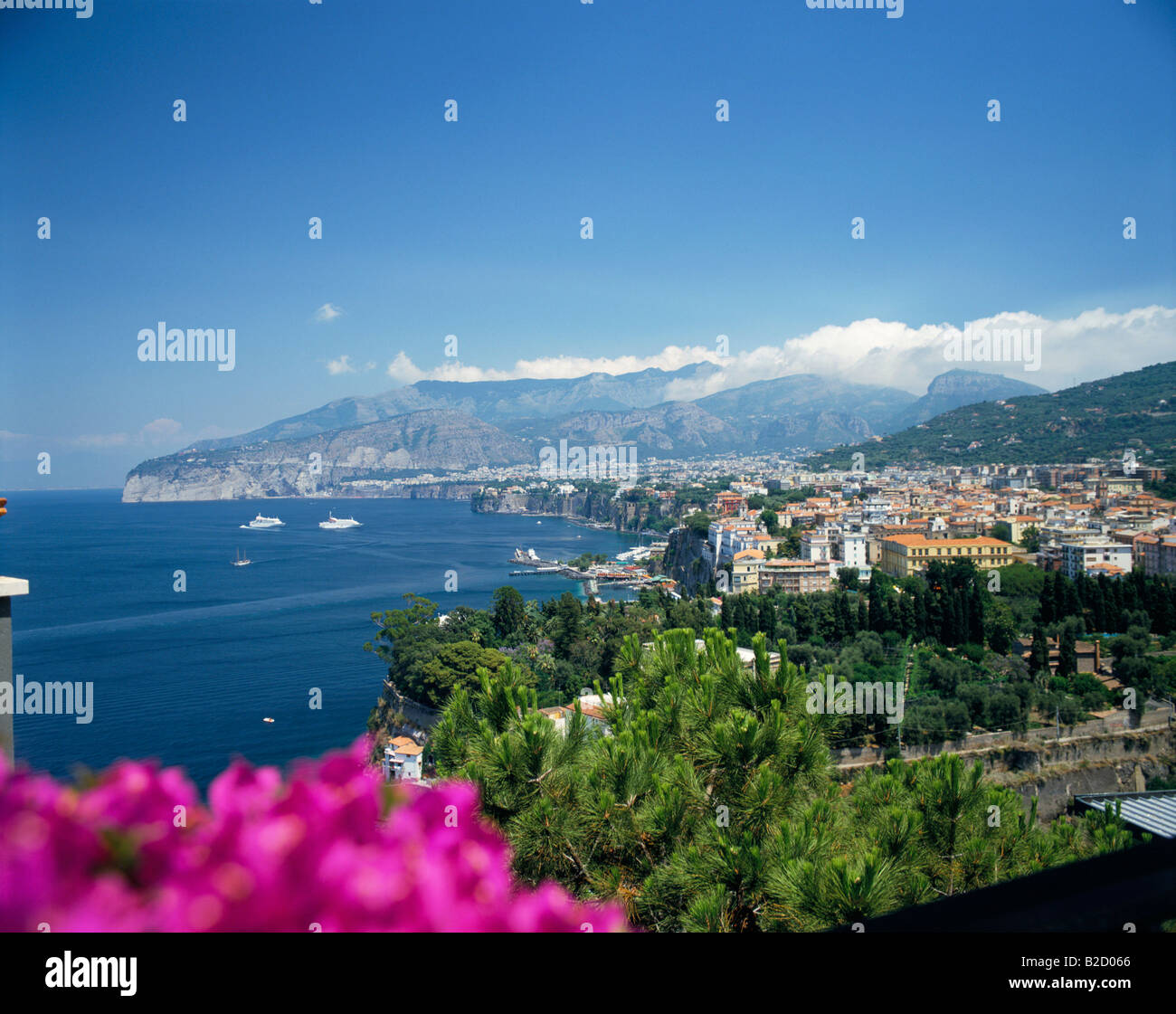 Bay of Naples & Sorrento Italy, Campania Stock Photo