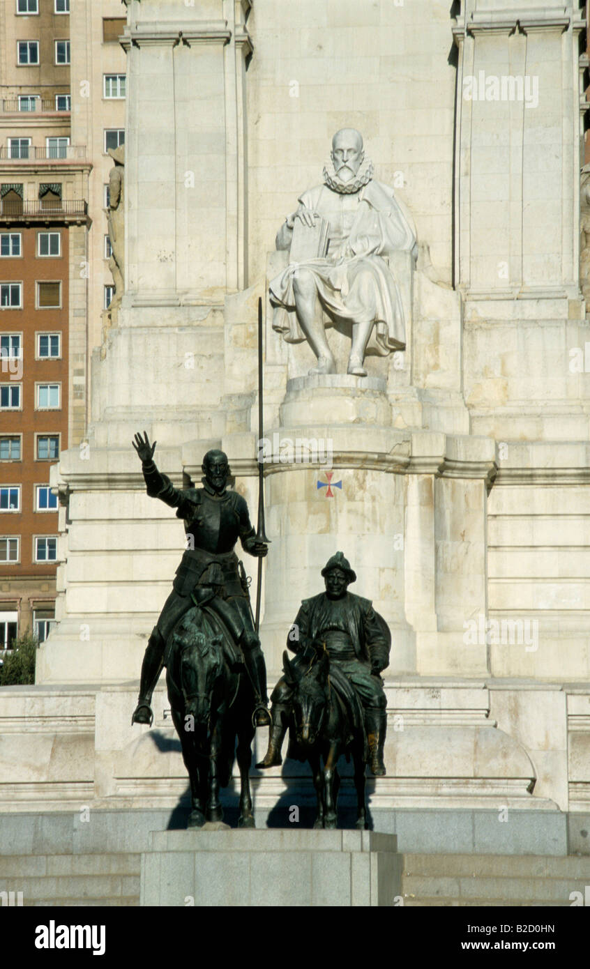 Cervantes Monument Spain, Stock Photo