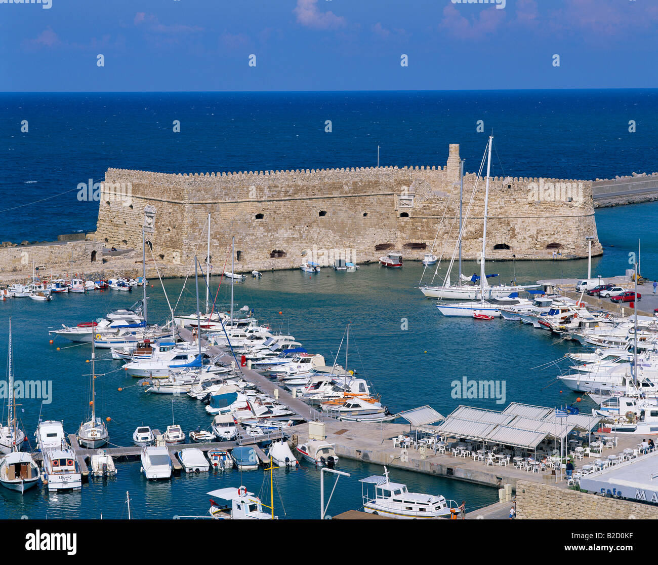 The Rocca Al Mare Fortress Greek Islands, Crete Stock Photo