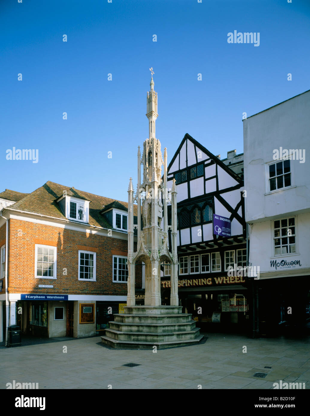 The Buttercross (15th Century City Cross) UK - England, Hampshire Stock Photo