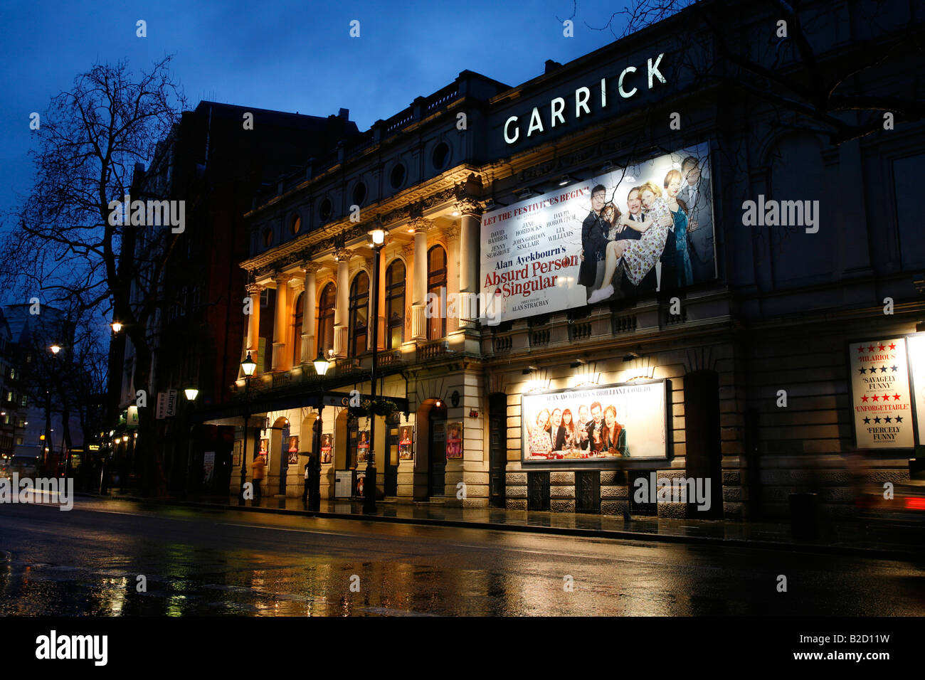 Garrick Theatre on Charing Cross Road, Covent Garden, London Stock Photo