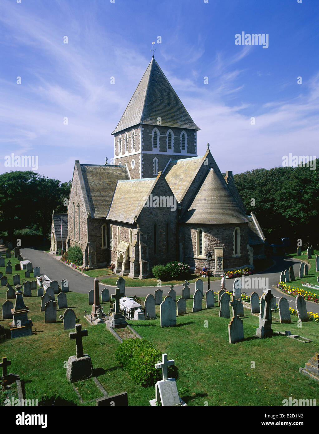 St. Anne' Church UK Channel Islands, Alderney Stock Photo 18726430