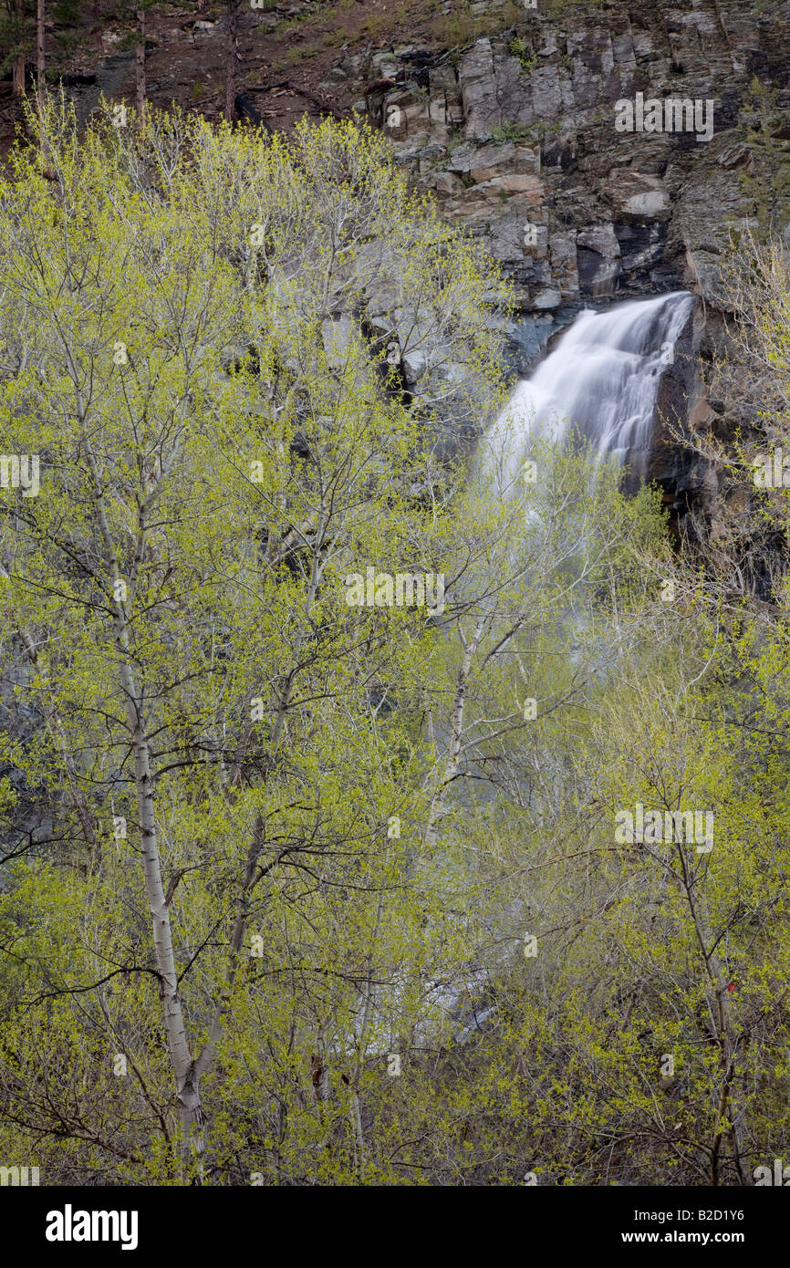 Bridal Veil Falls, Spearfish Canyon, Black Hills National Forest, South Dakota Stock Photo