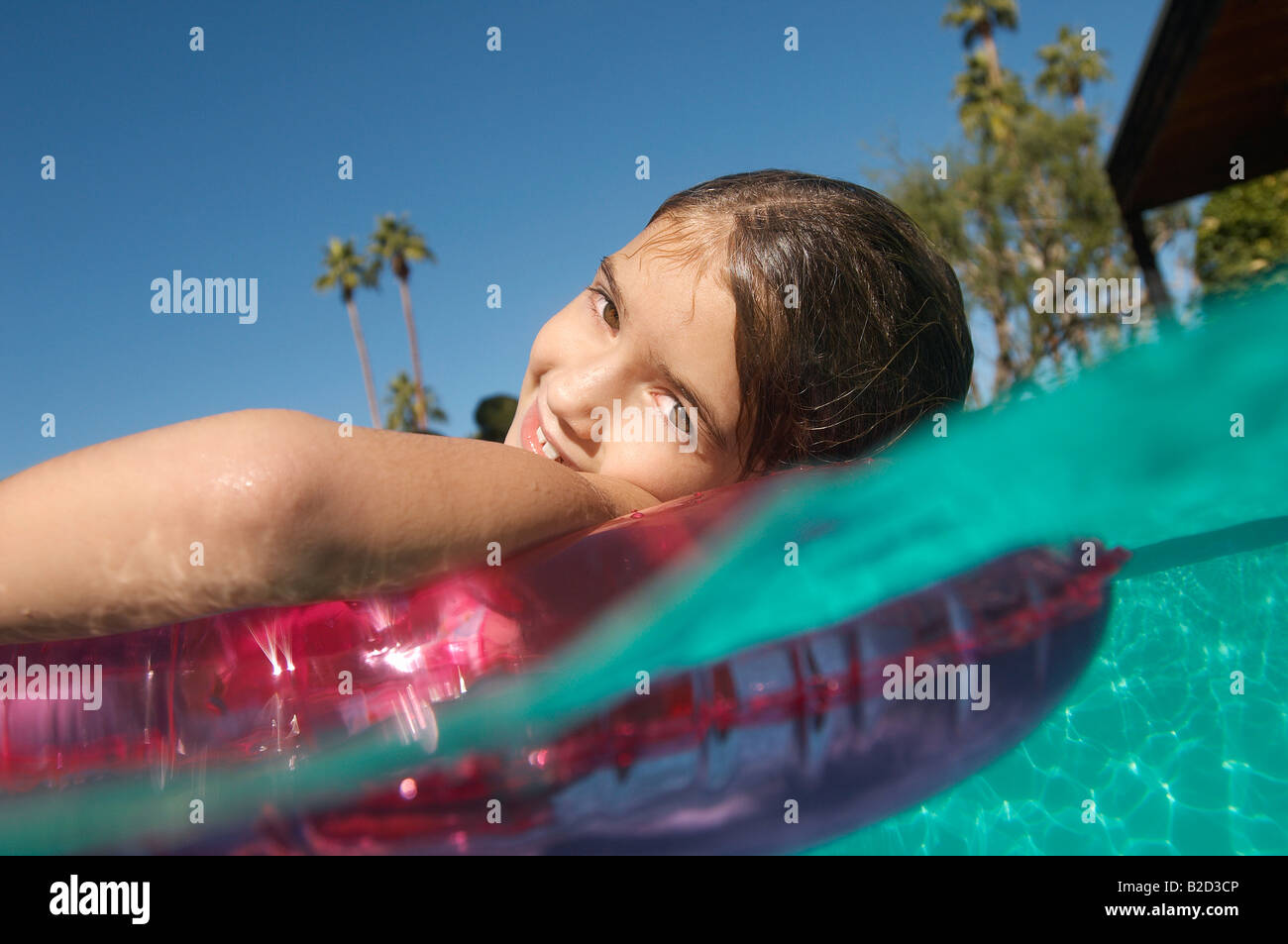 Maria On Pool Raft Girl Floating In Inflatable Raft High Resolution Stock Photography and ...