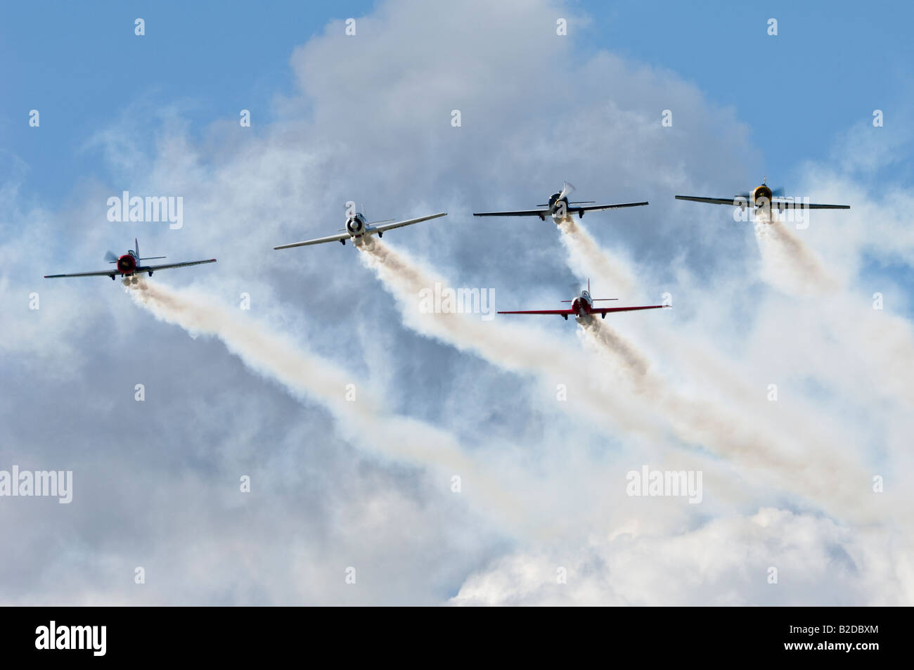 An air-display team at Farnborough, England Stock Photo