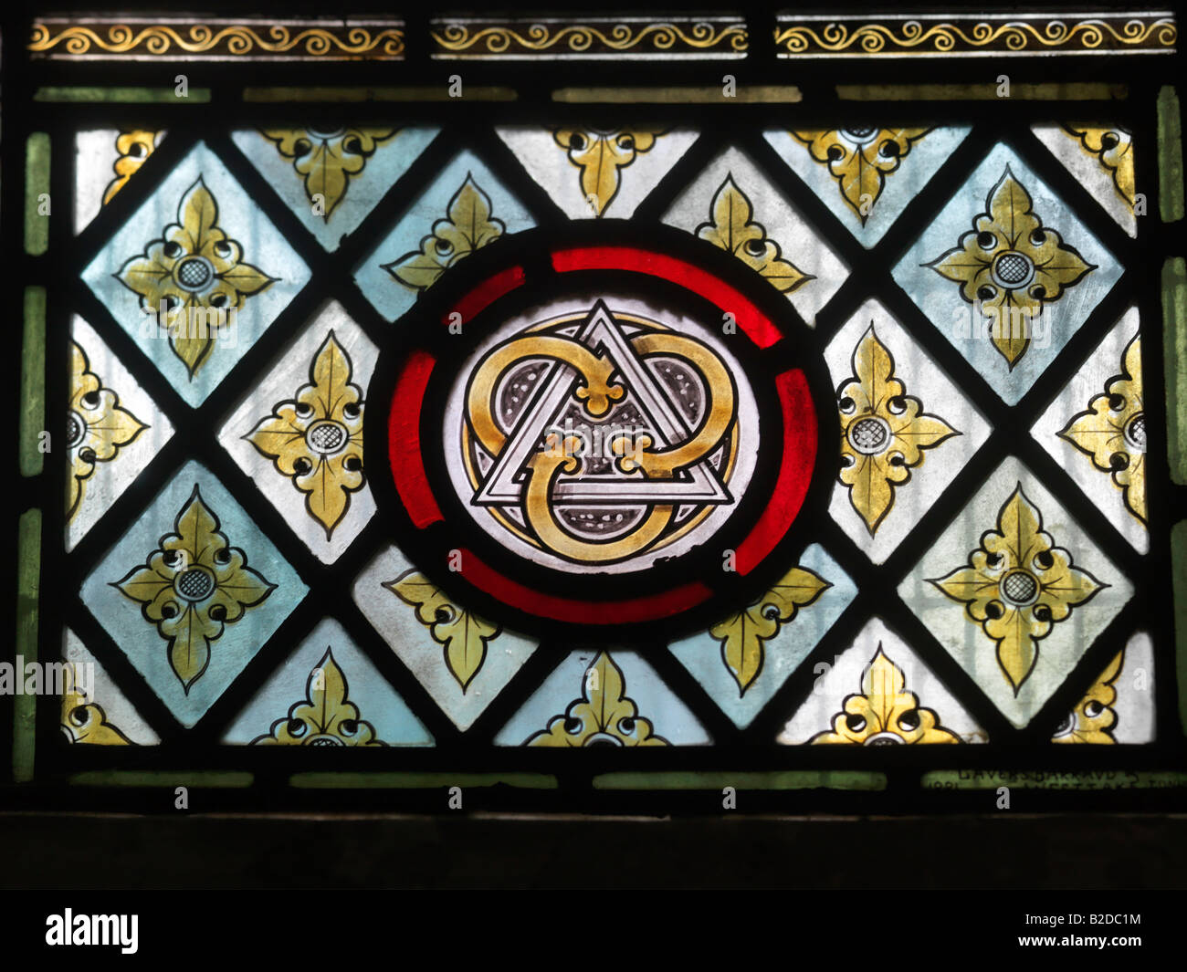 St Katherines Church Merstham Stained Glass Window Showing the Trinity