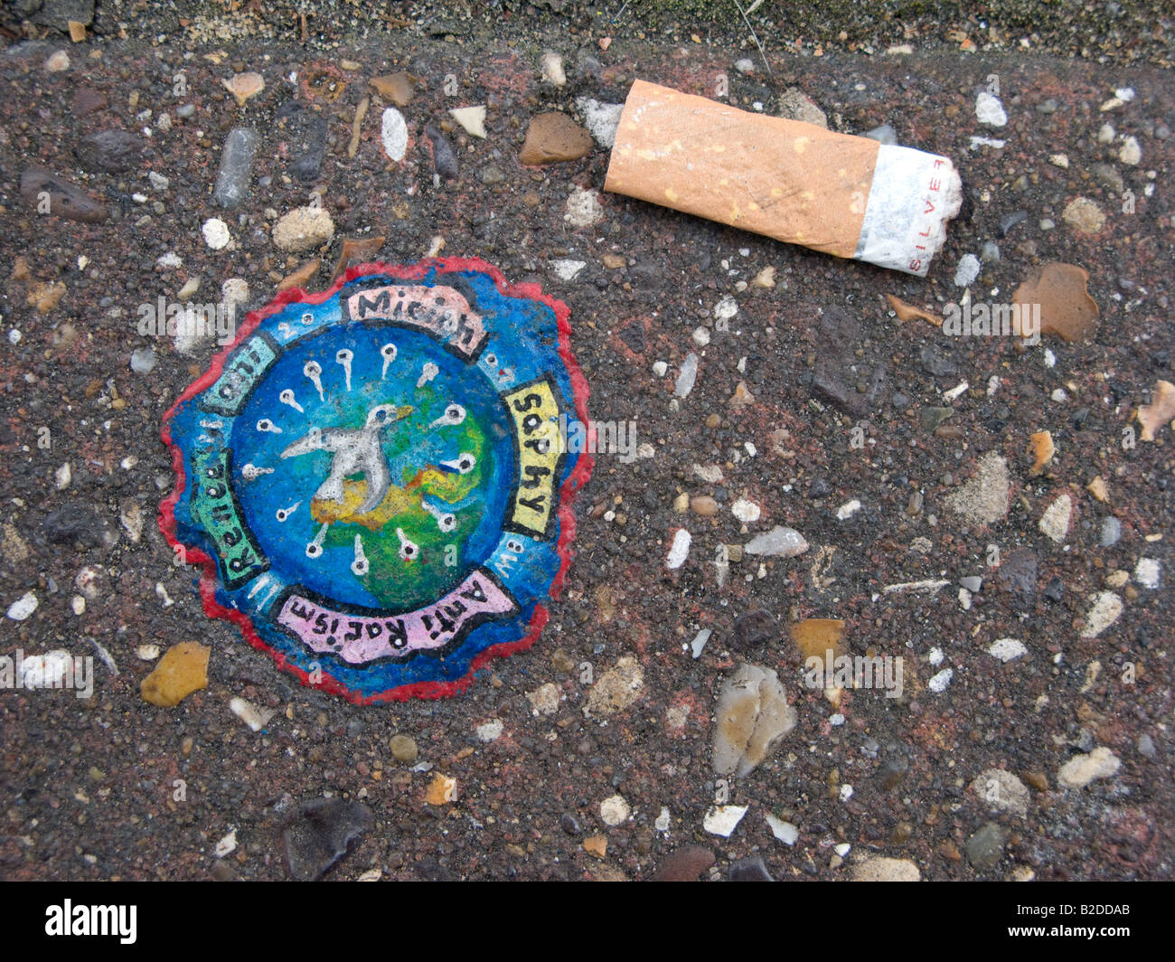 Street Art: A Painting on Discarded Chewing Gum on a City Street Stock  Photo - Alamy