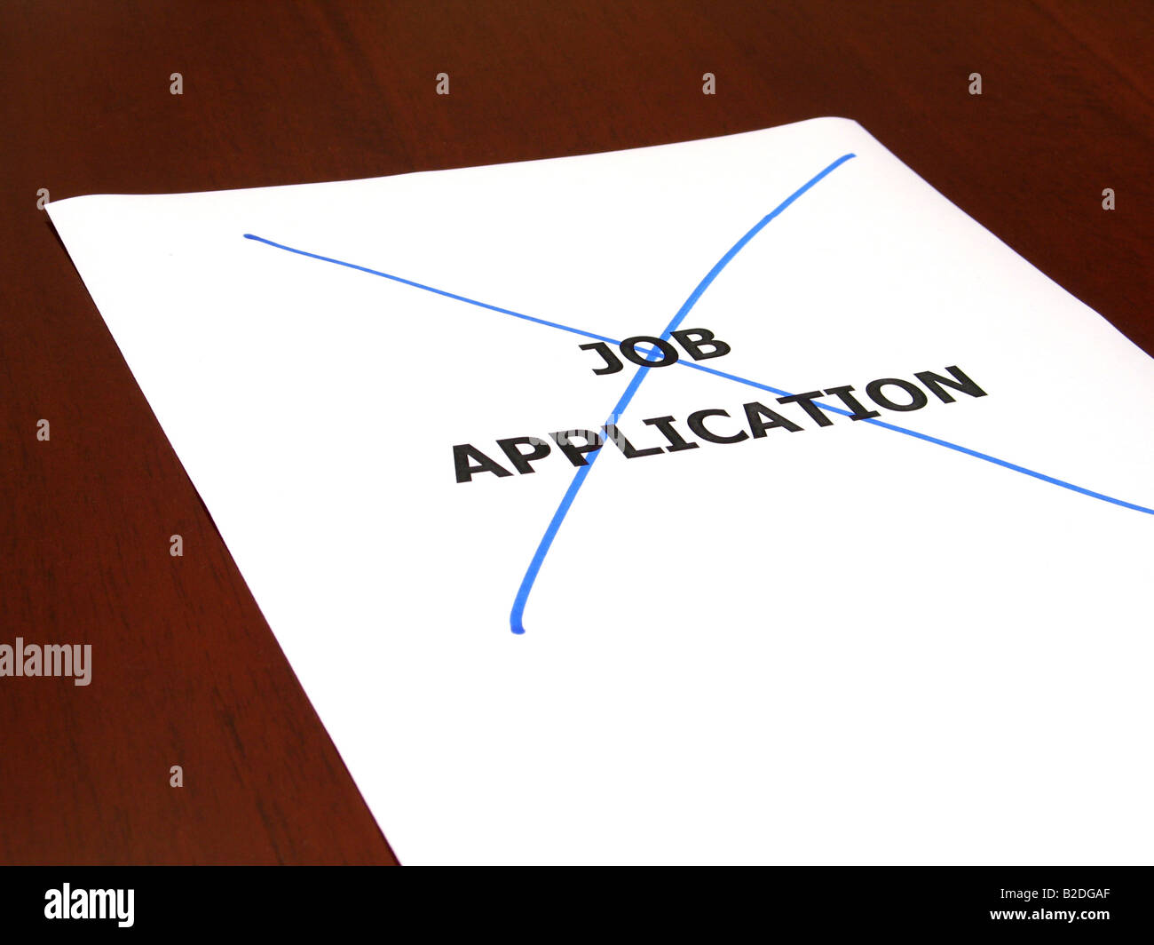 Rejected job application concept Stock Photo