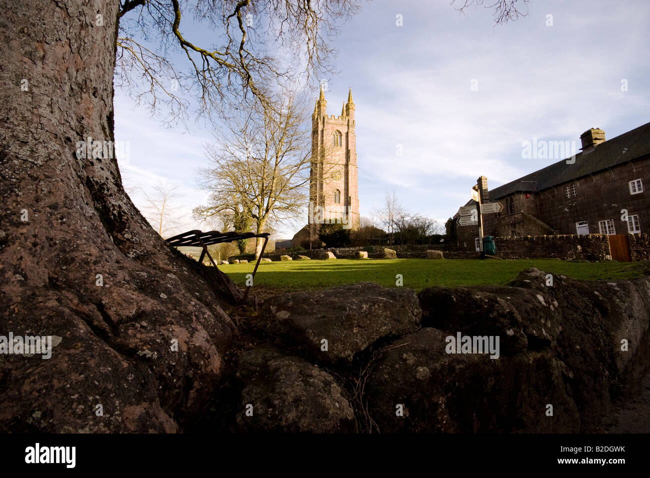 The church at in the Moor Stock Photo Alamy