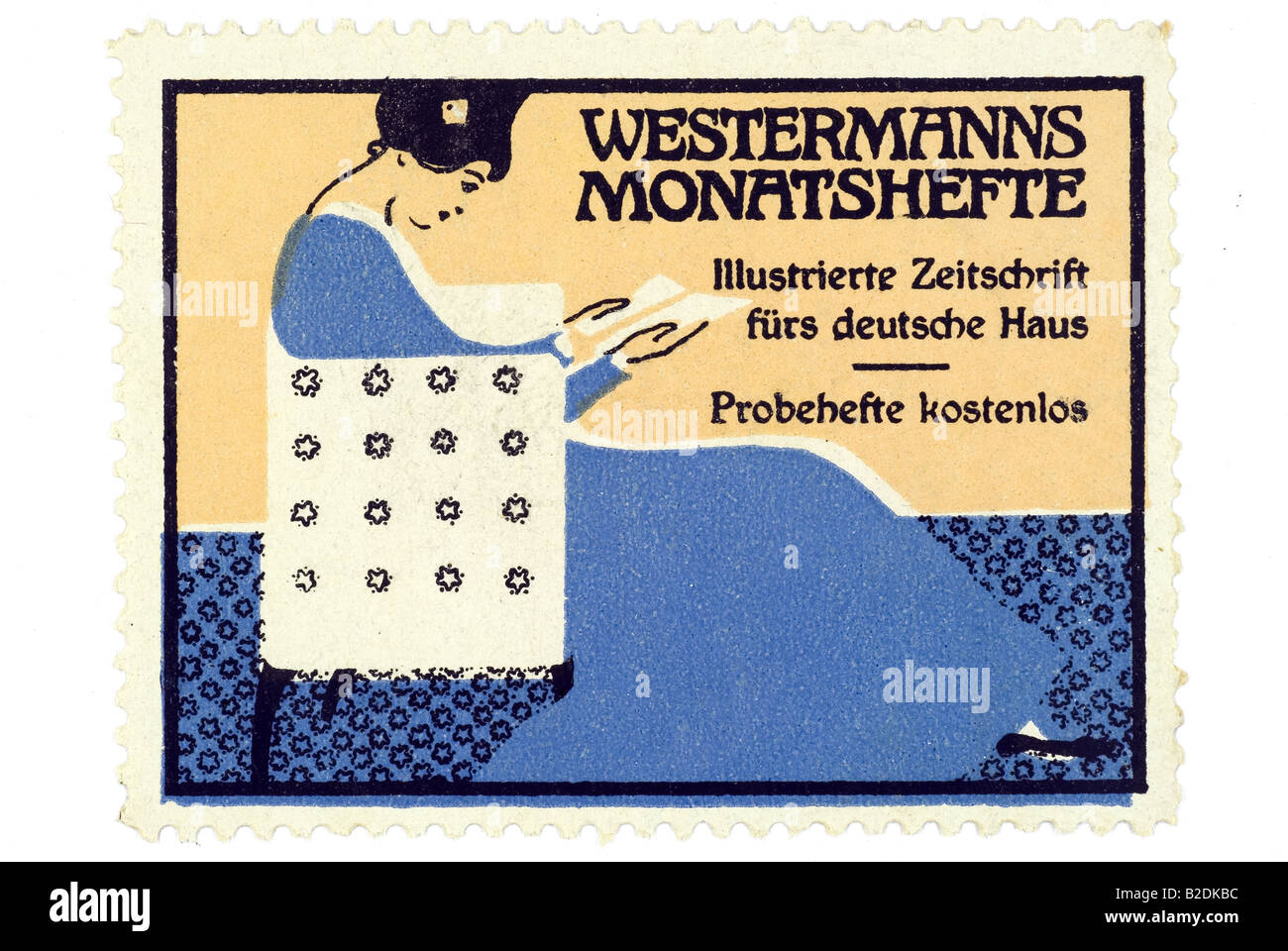 trading stamp Westermanns Monatshefte Illustrierte Zeitschrift fürd deutsche Haus Probehefte kostenlos Stock Photo