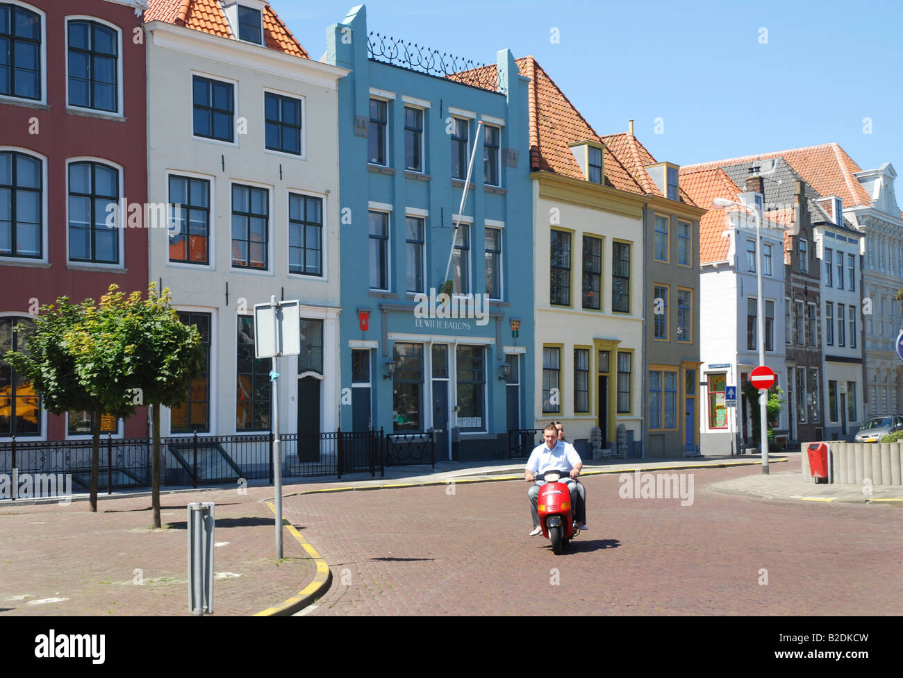 Old Merchant Houses Along Bellamypark Vlissingen Netherlands Stock ...