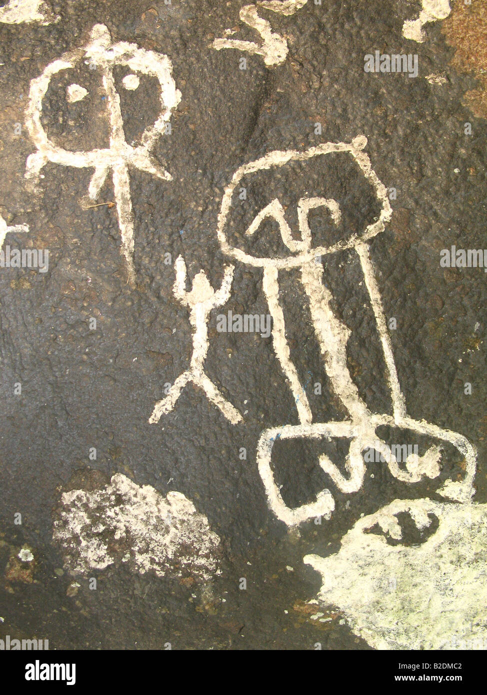 Petroglyphs of Guri, Venezuela. Rupest art. Petroglifos del Guri, Venezuela. Galeria de Arte Nacional, Caracas Stock Photo