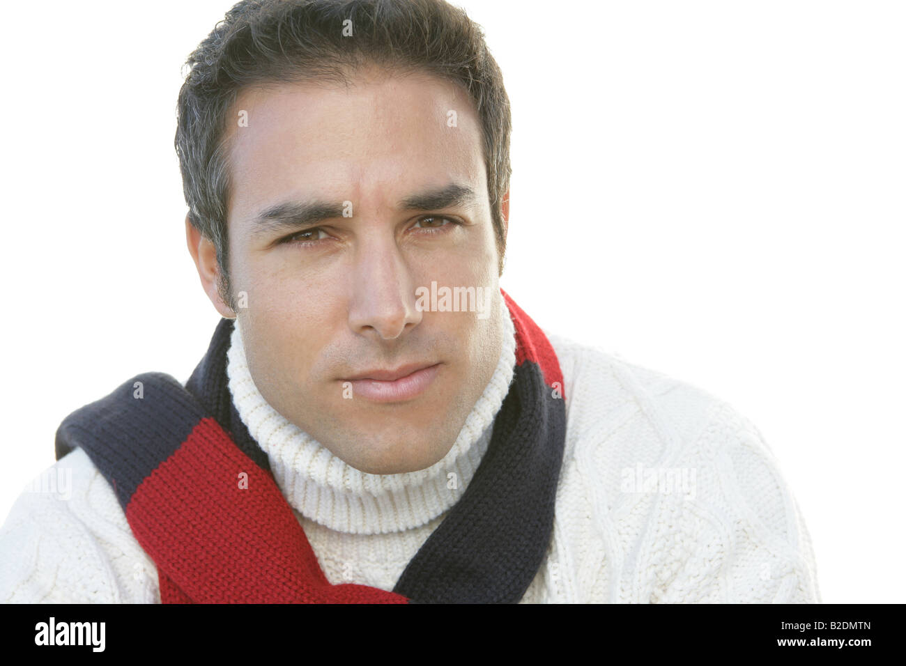 Portrait of young man in winter clothing Stock Photo - Alamy